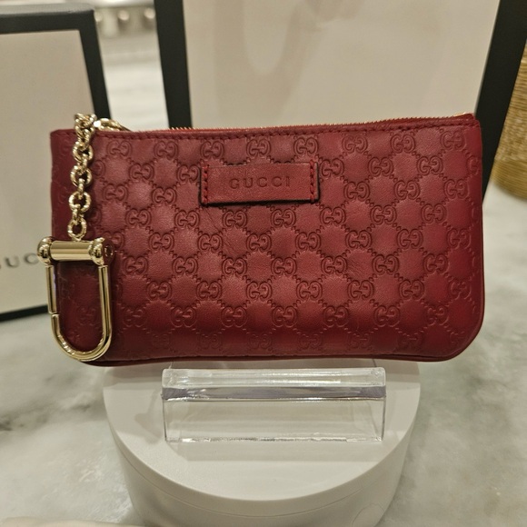 Gucci Microguccissima Key Pouch In Red - Picture 2 of 8